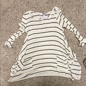 Alba Cream and Black Striped Top